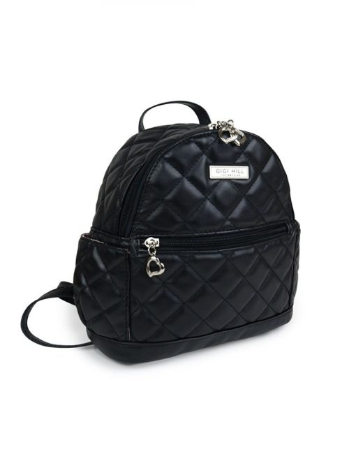 Lennon Quilted Black Backpack 1