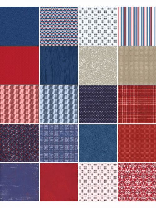 Red, White & Beautiful by Katie Pertiet Designer Cardstock 1